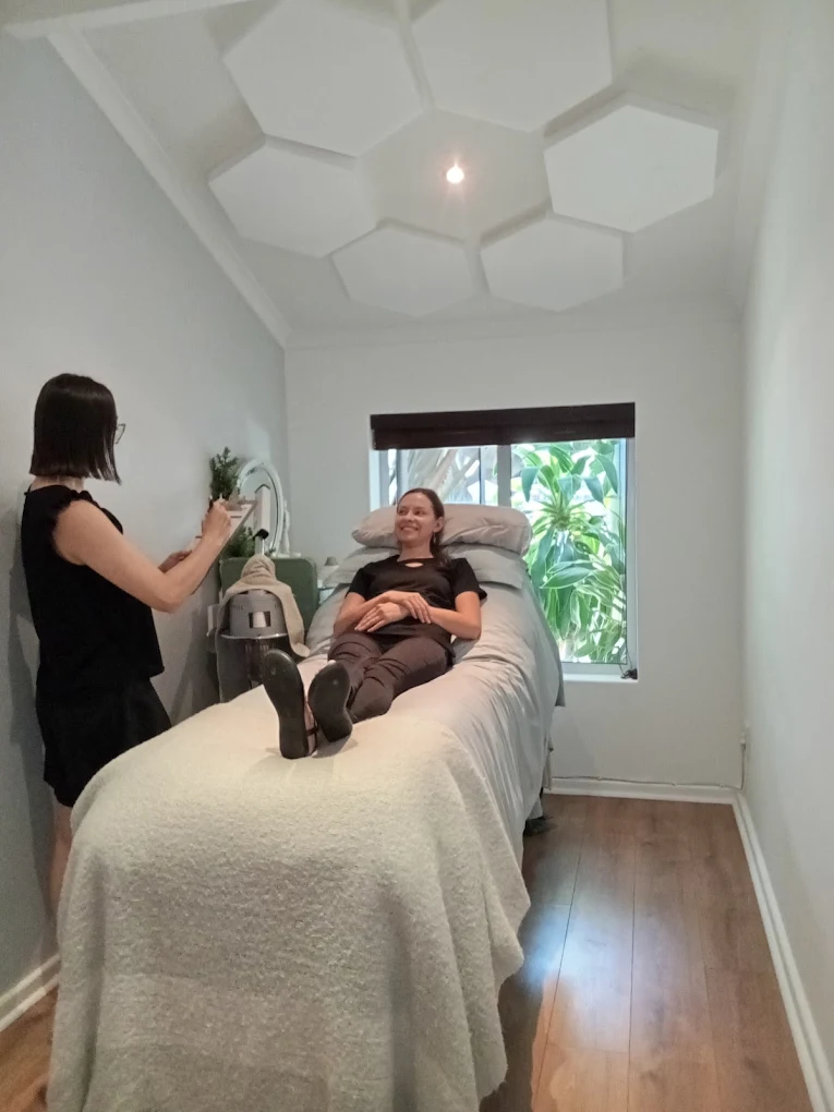 Inside Skin Studio, Walmer: a treatment in progress